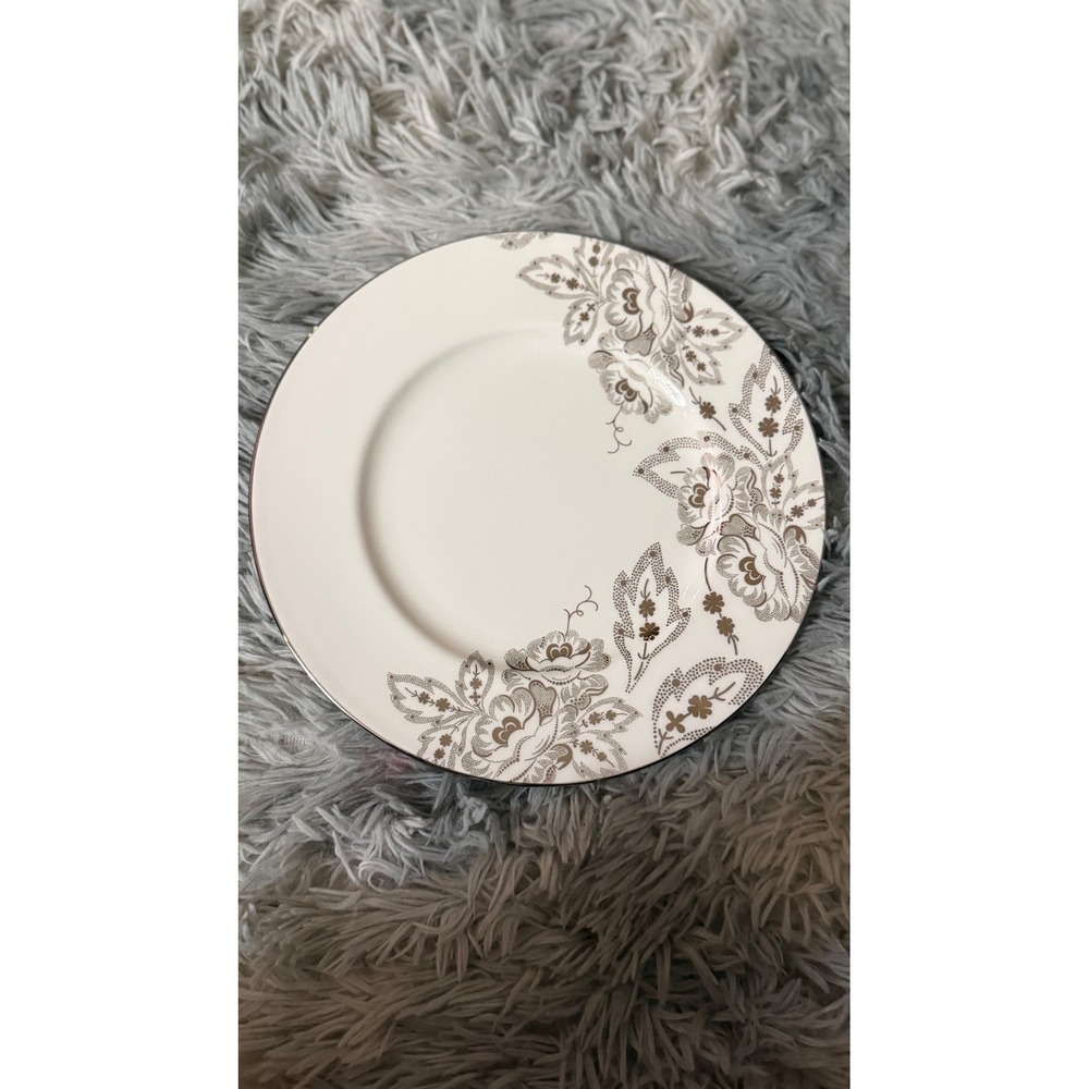 Lenox Floral Waltz 9.25" Accent Plate Fine Bone China Floral Gold Made USA New